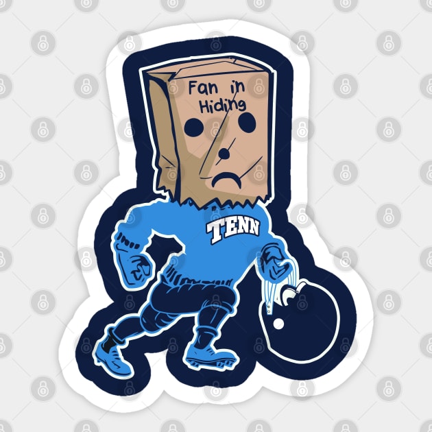 Tennessee Fan In Hiding Sticker by darklordpug